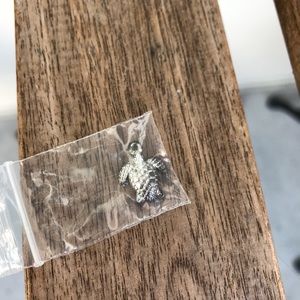 New Silver Sea Turtle Charm Pendant - Coastal Jewelry